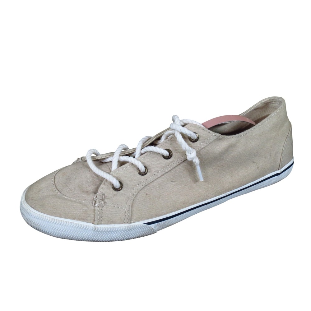 Sperry Lounge LTT Women Sneaker Size 10 Everyday Walking Tan Canvas STS81820